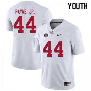 NCAA Youth Alabama Crimson Tide #44 Damon Payne Jr. Stitched College 2021 Nike Authentic White Football Jersey RU17F04RA